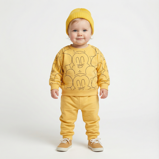 Cotton Sweatshirt and Pants Set