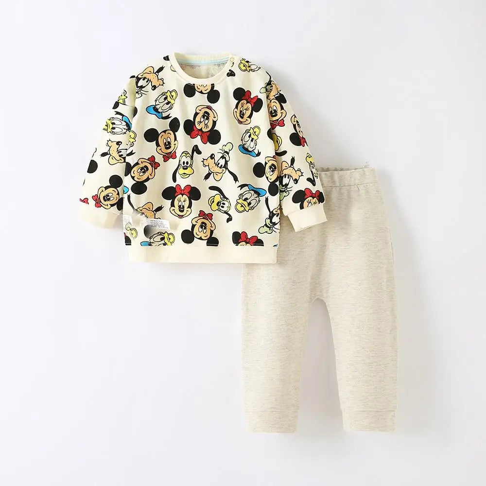 Cotton Sweatshirt and Pants Set