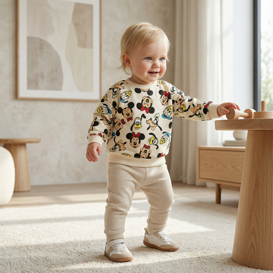 Cotton Sweatshirt and Pants Set