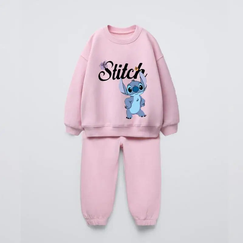 Stitch Cotton Sweatshirt and Pants Set