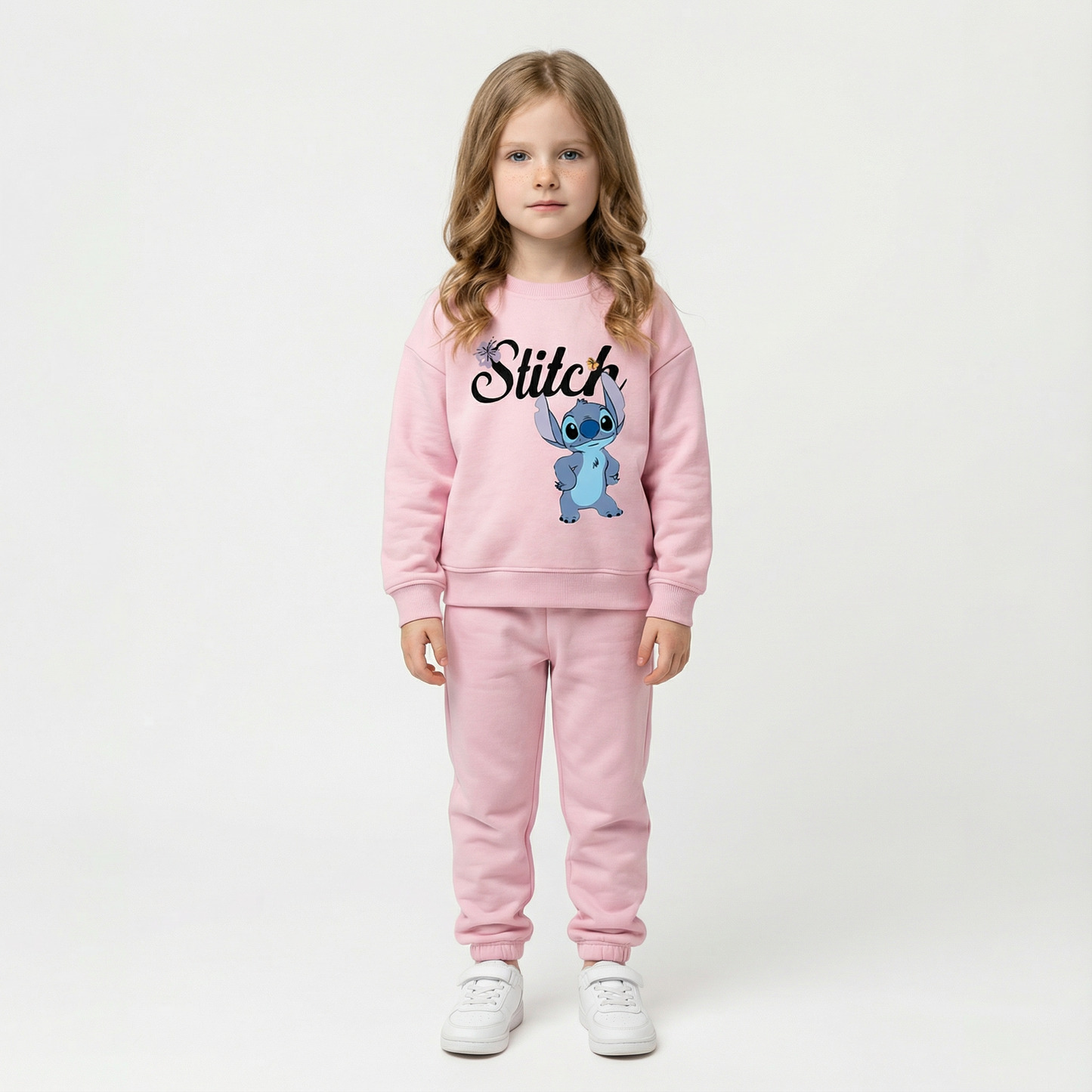 Stitch Cotton Sweatshirt and Pants Set