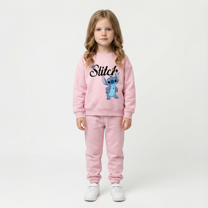 Stitch Cotton Sweatshirt and Pants Set