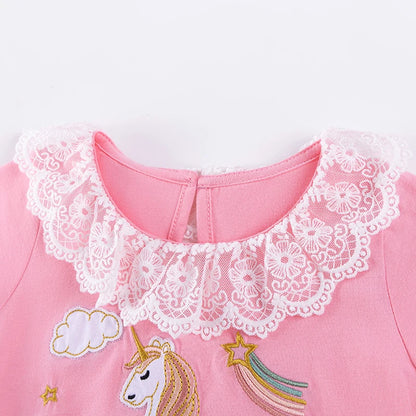 Summer 100% Cotton Unicorn T-Shirt & Shorts Set