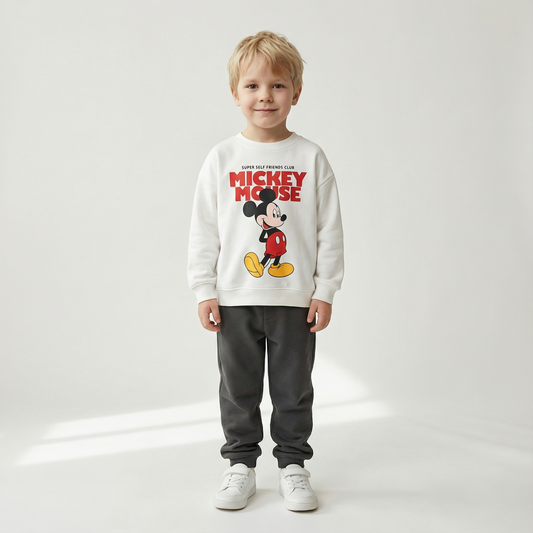 Cotton Sweatshirt and Pants Set