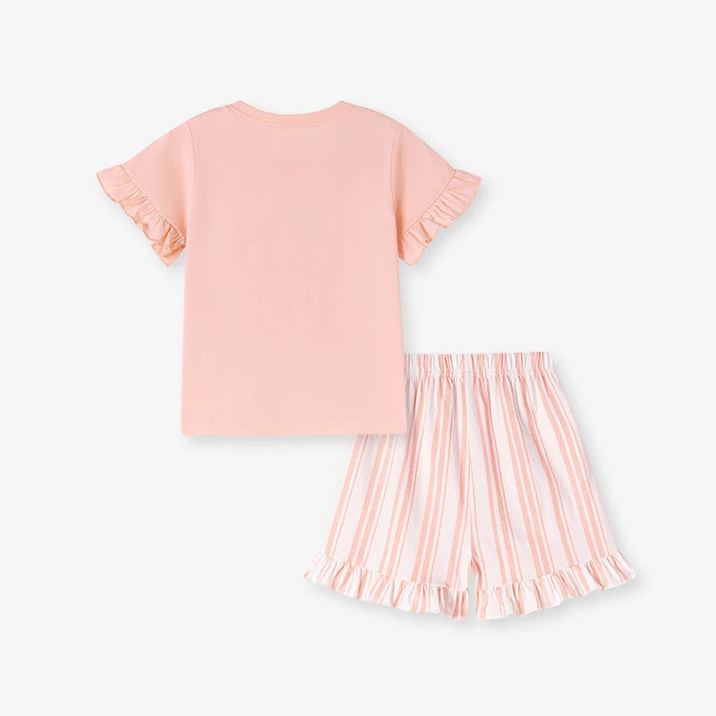 Summer 100% Cotton Cats T-Shirt & Shorts Set