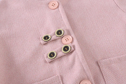 Children’s Elegant Jacket & Pants Set with Textured Fabric