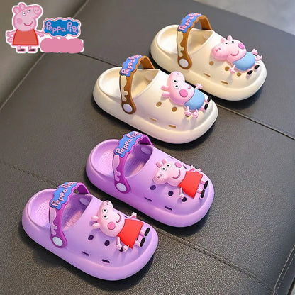 Lightweight, Breathable & Non-Slip Peppa & George Pig Summer Slippers
