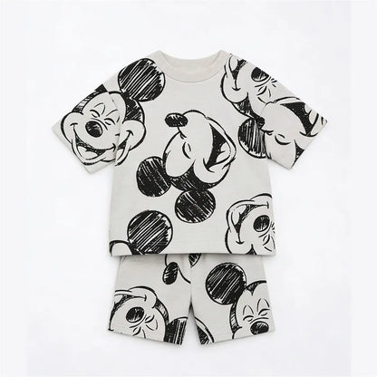 Cartoon T-Shirt and Shorts Set