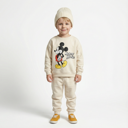 Cotton Sweatshirt and Pants Set