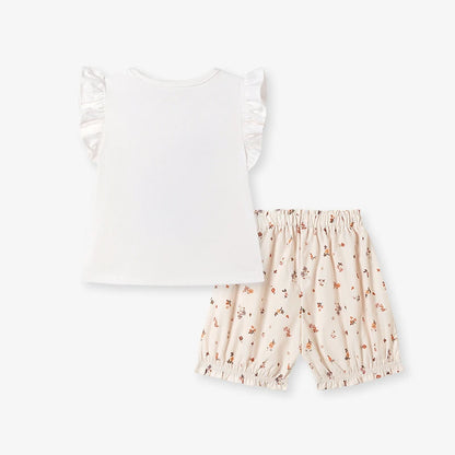Summer 100% Cotton Mouse T-Shirt & Shorts Set