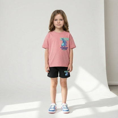 Cartoon T-Shirt and Shorts Set