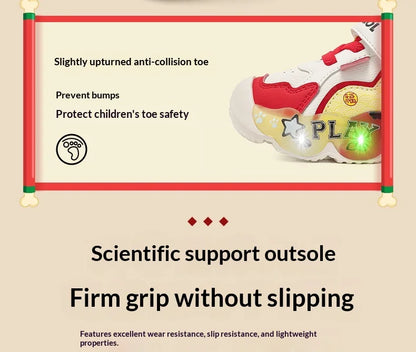 Genuine PAW Patrol Strap, Breathable, Non-Slip, LED Sneaker Shoes