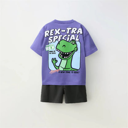 Cartoon T-Shirt and Shorts Set