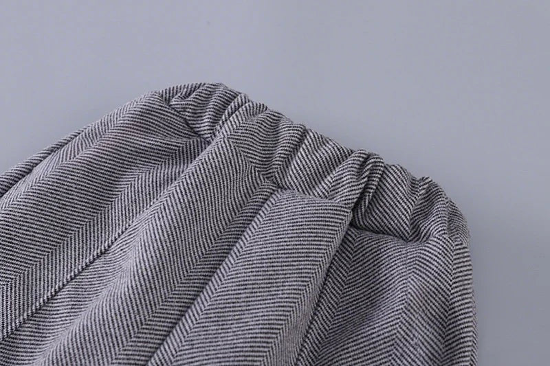 Children’s Elegant Jacket & Pants Set with Textured Fabric