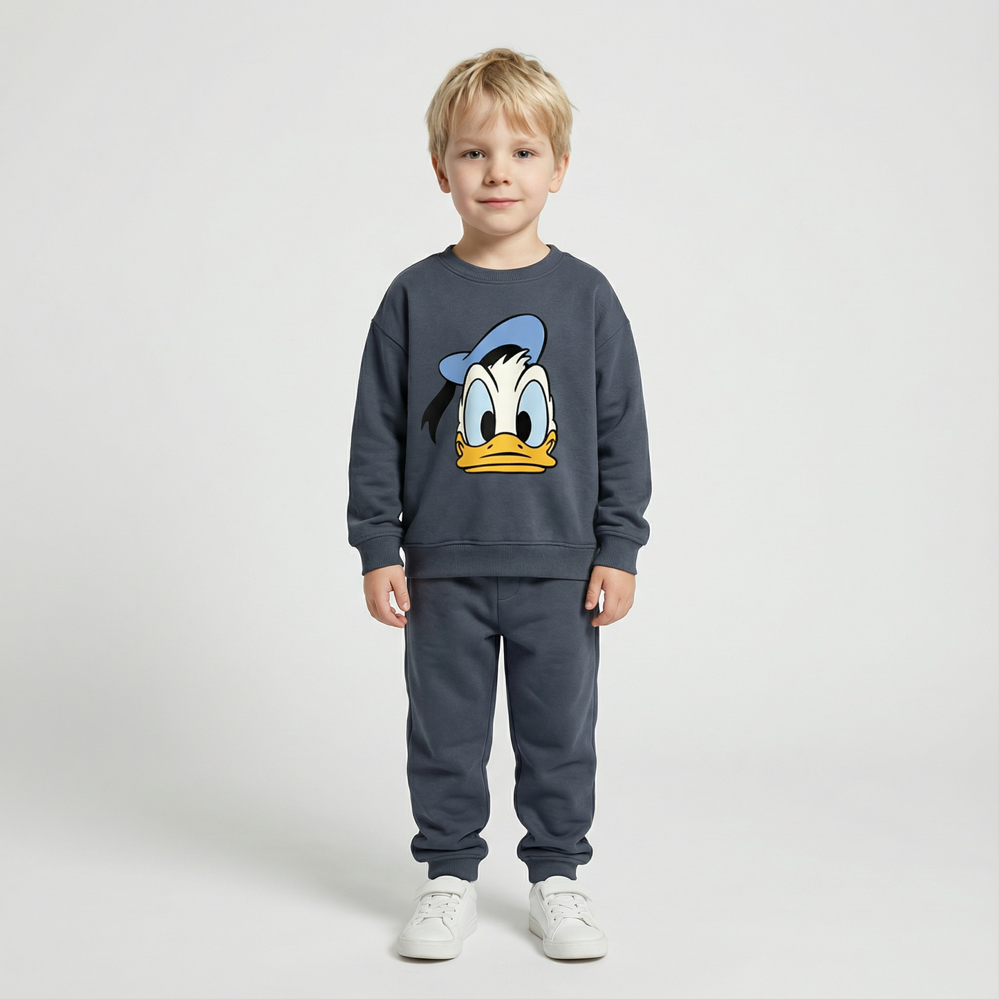 Cotton Sweatshirt and Pants Set