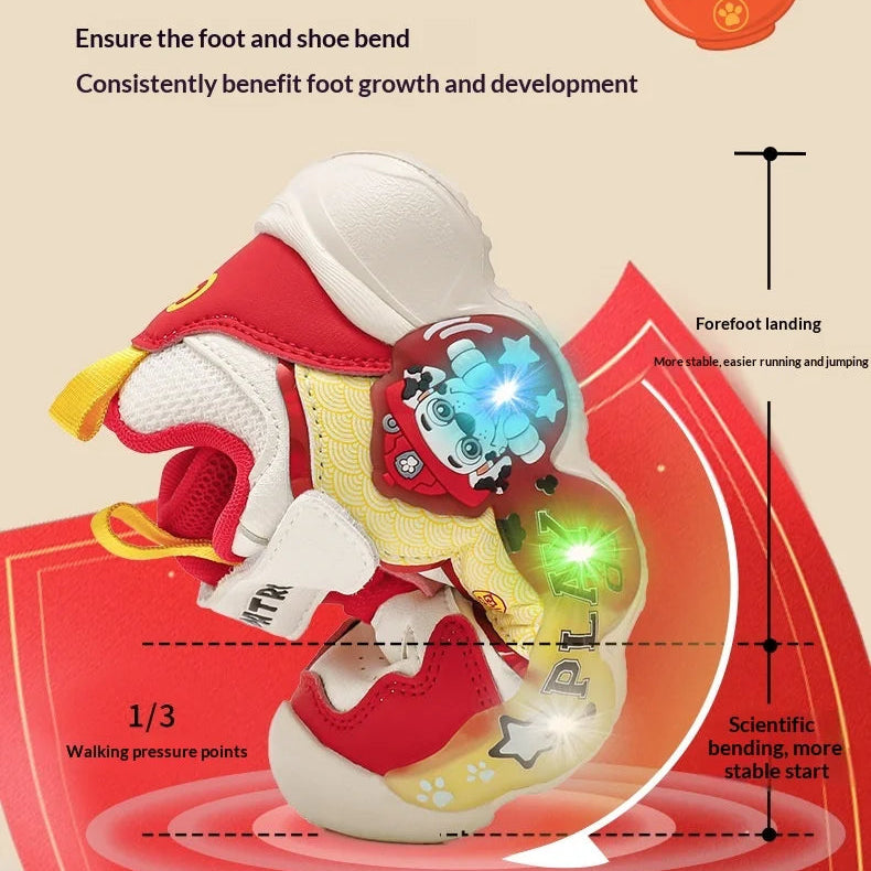 Genuine PAW Patrol Strap, Breathable, Non-Slip, LED Sneaker Shoes