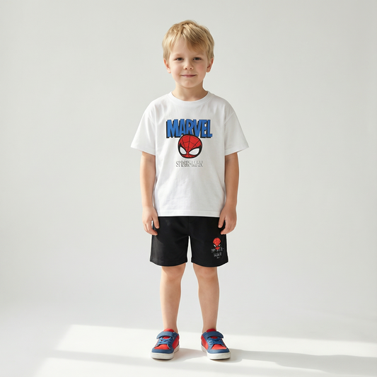 Cartoon T-Shirt and Shorts Set