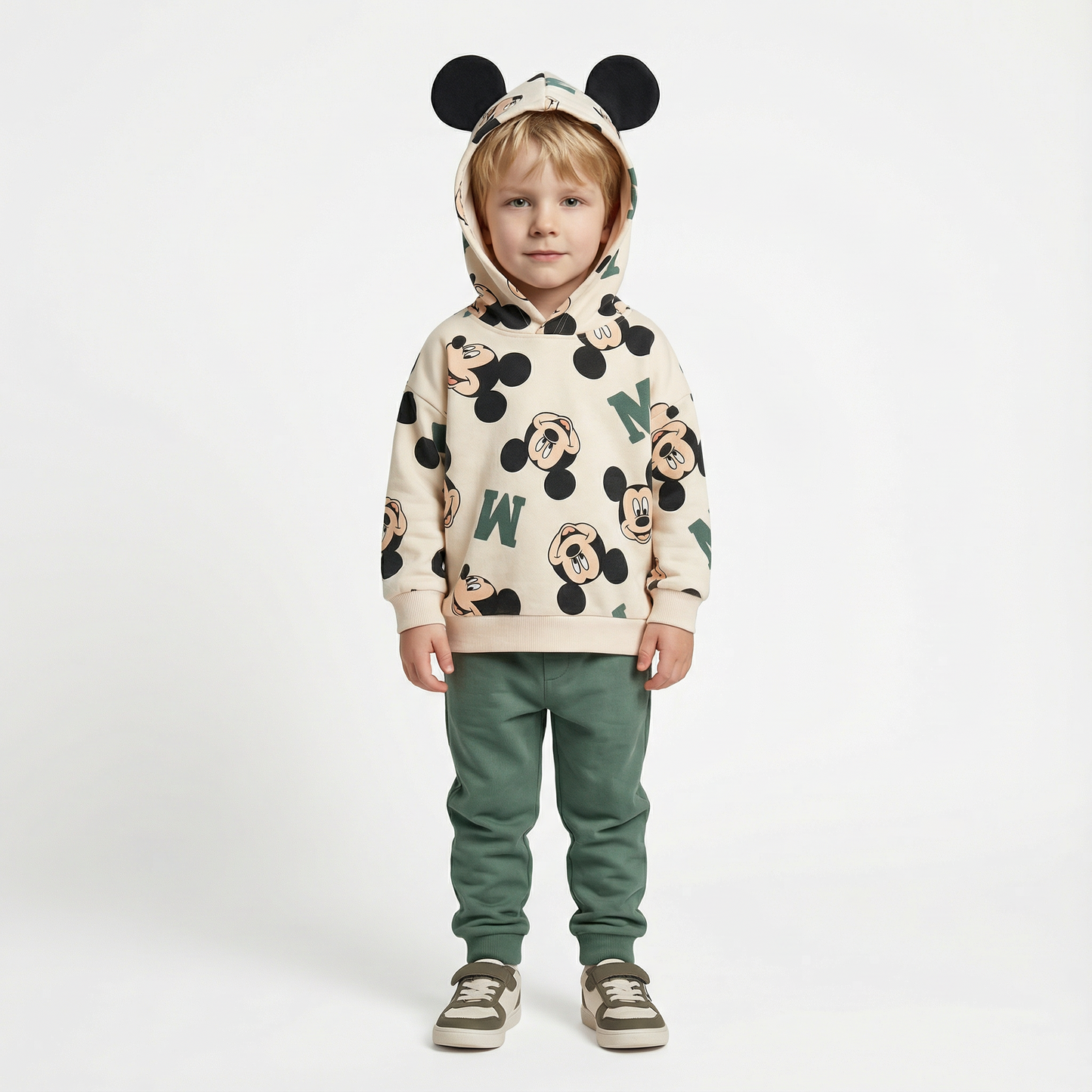 Cotton Sweatshirt and Pants Set