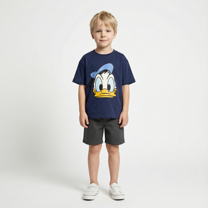 Cartoon T-Shirt and Shorts Set