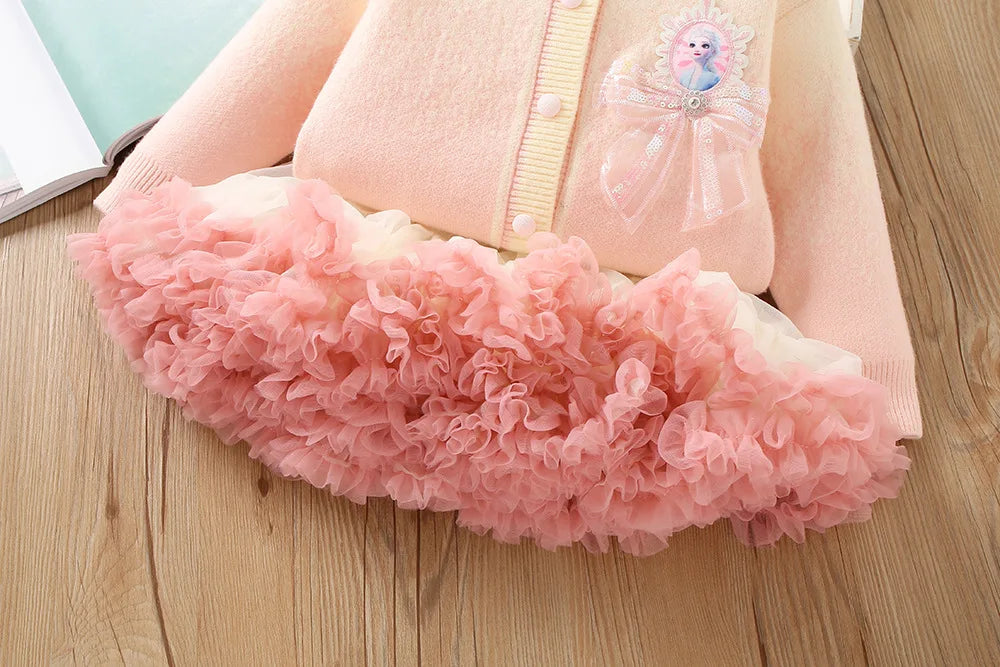 Children’s Princess Elsa Cardigan & Tulle Skirt Set