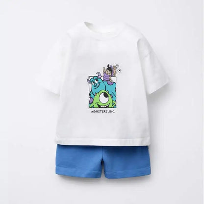 Cartoon T-Shirt and Shorts Set