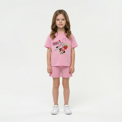Cartoon T-Shirt and Shorts Set