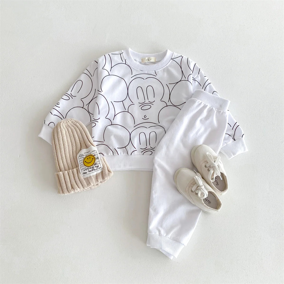 Cotton Sweatshirt and Pants Set