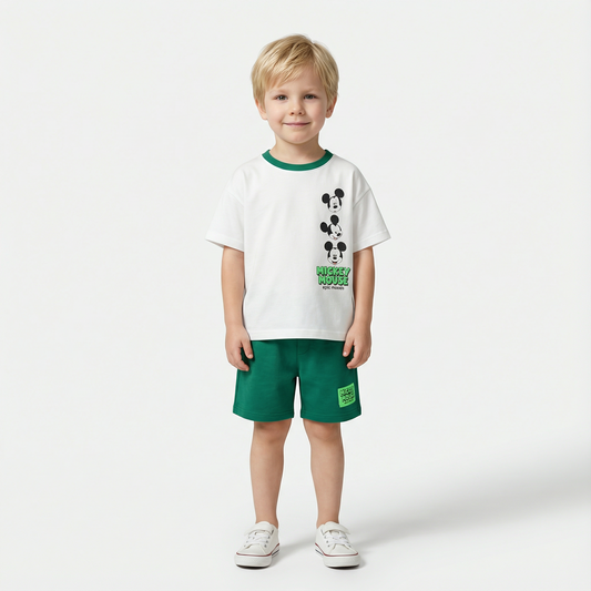 Cartoon T-Shirt and Shorts Set