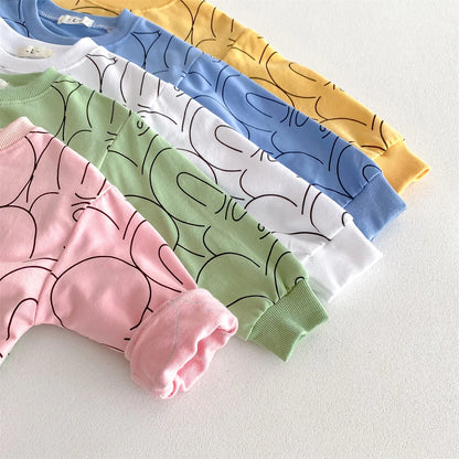 Cotton Sweatshirt and Pants Set