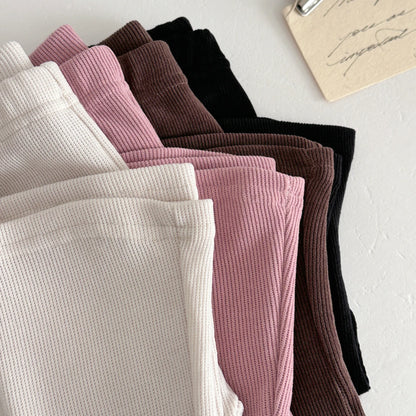 Loose Solid Color Bell Bottom Pants