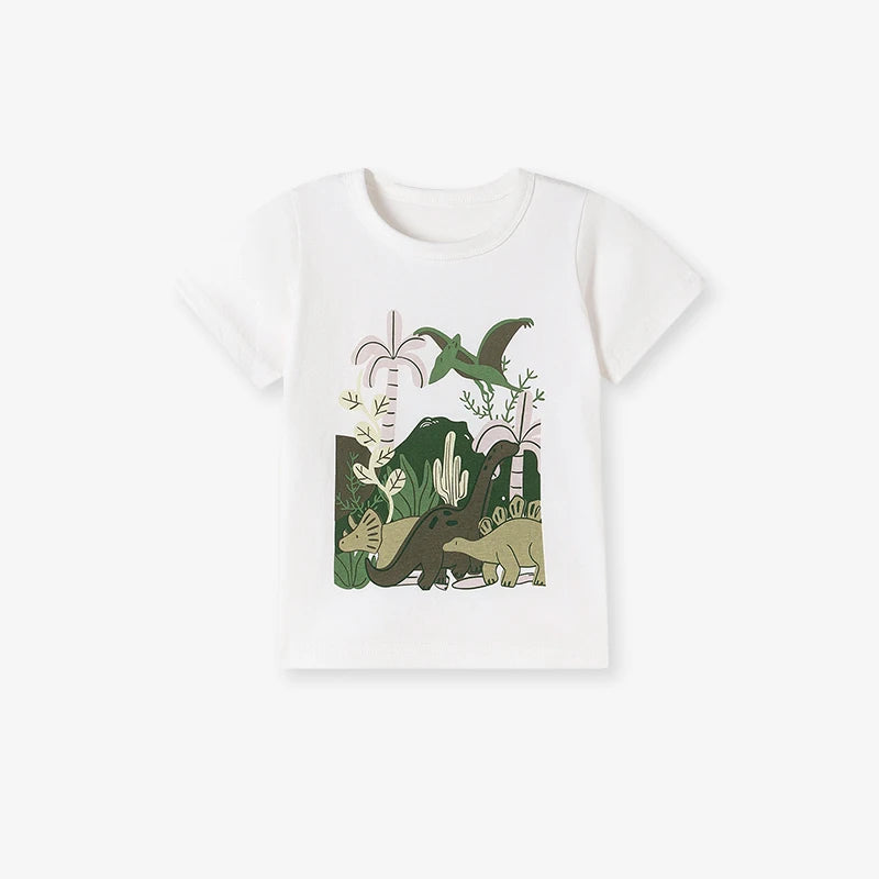 Summer 100% Cotton Dinosaurs T-Shirt & Shorts Set