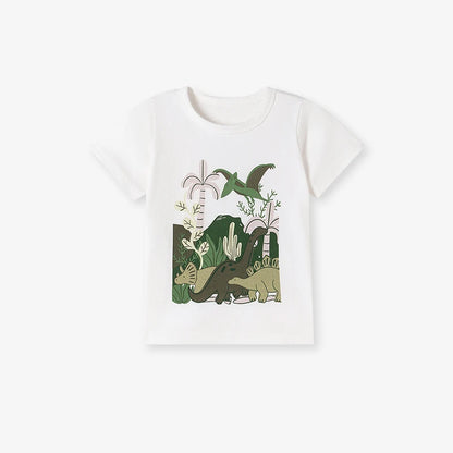 Summer 100% Cotton Dinosaurs T-Shirt & Shorts Set