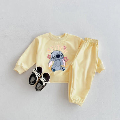 Cotton Sweatshirt and Pants Set