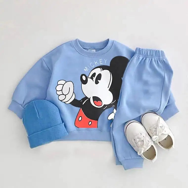 Cotton Sweatshirt and Pants Set