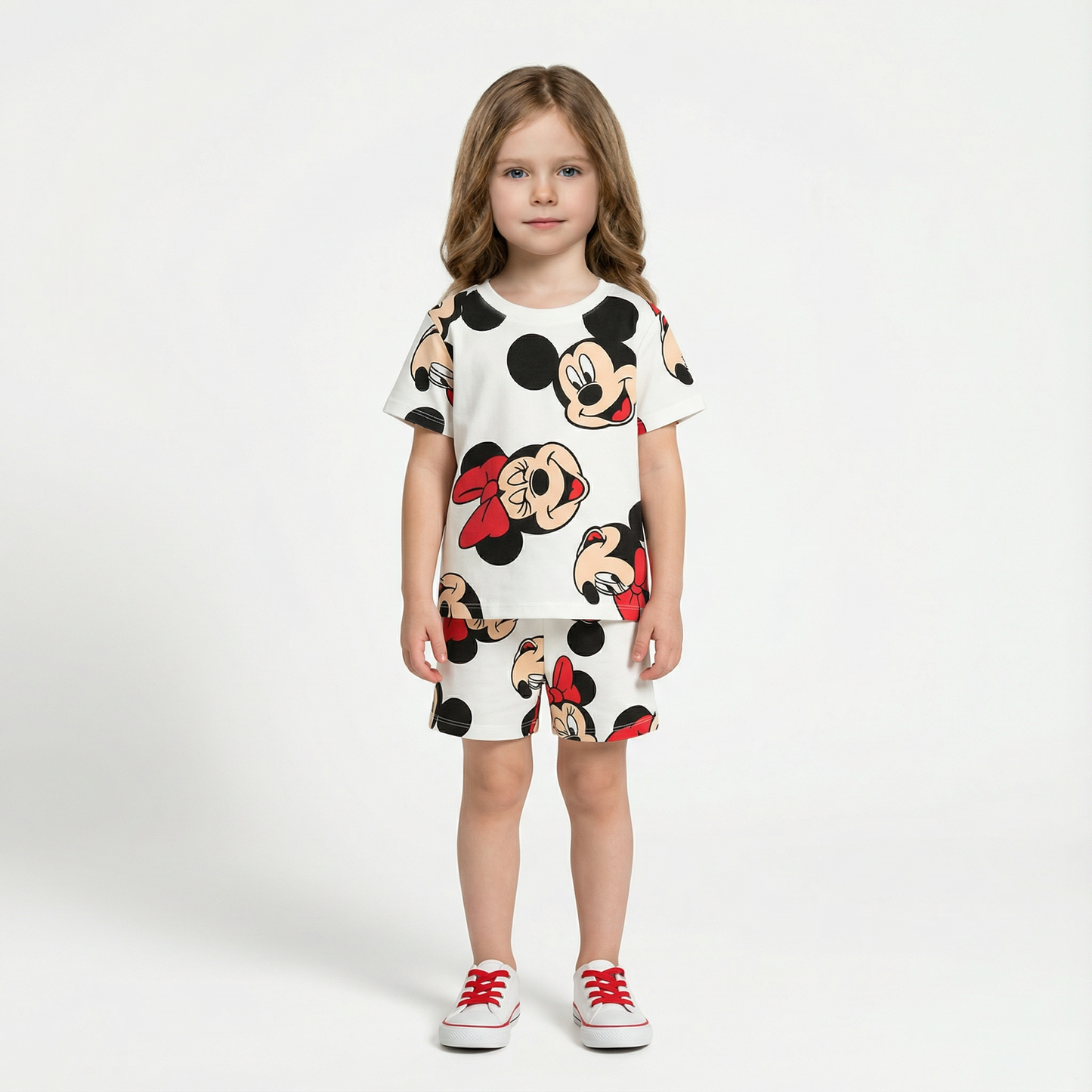 Cartoon T-Shirt and Shorts Set