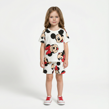 Cartoon T-Shirt and Shorts Set