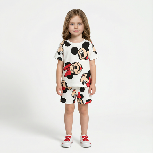 Cartoon T-Shirt and Shorts Set