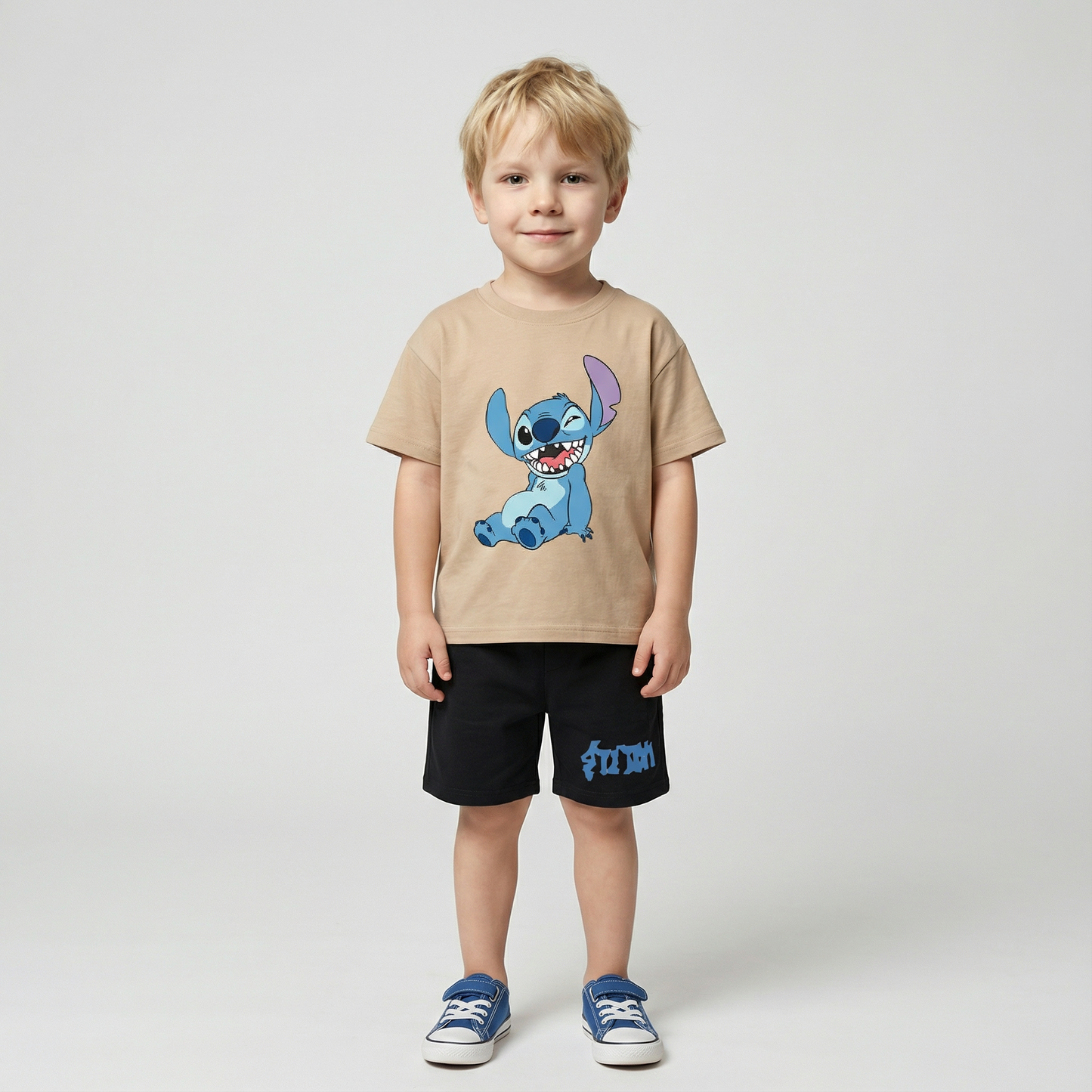 Cartoon T-Shirt and Shorts Set