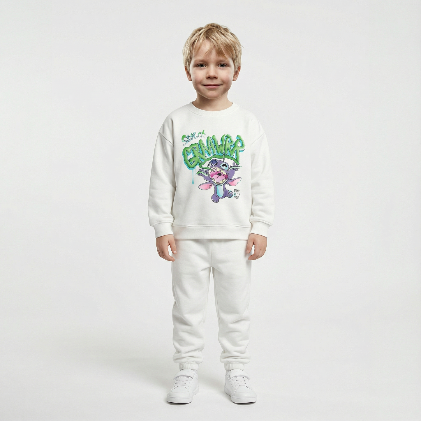 Cotton Sweatshirt and Pants Set