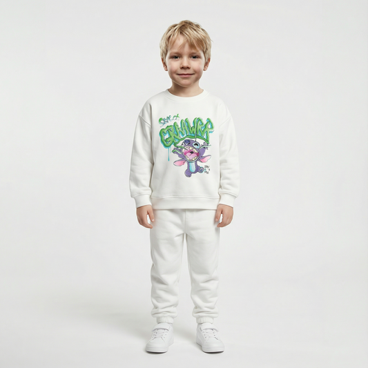 Cotton Sweatshirt and Pants Set