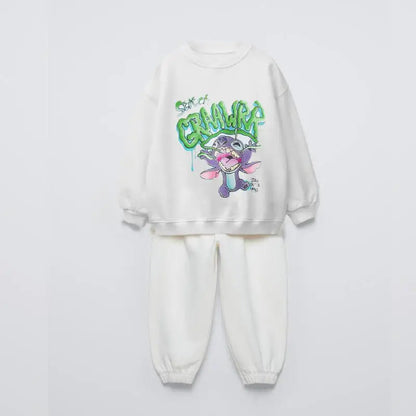 Cotton Sweatshirt and Pants Set