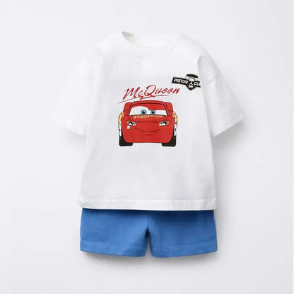 Cartoon T-Shirt and Shorts Set