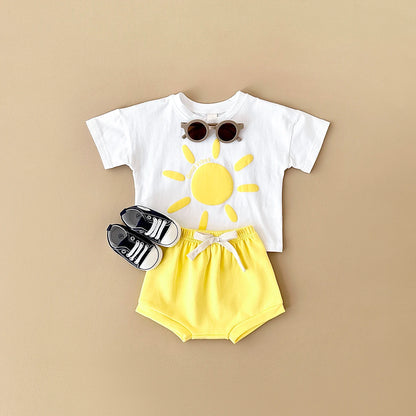 Cartoon T-Shirt and Shorts Set