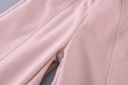 Children’s Elegant Jacket & Pants Set with Textured Fabric