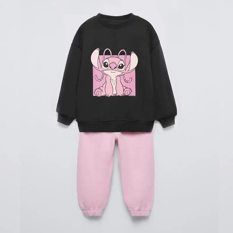 Stitch Cotton Sweatshirt and Pants Set