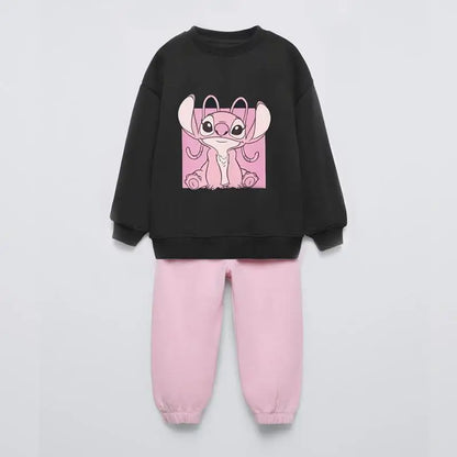 Stitch Cotton Sweatshirt and Pants Set
