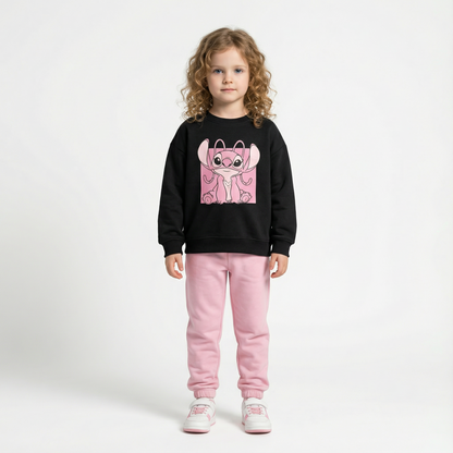 Stitch Cotton Sweatshirt and Pants Set