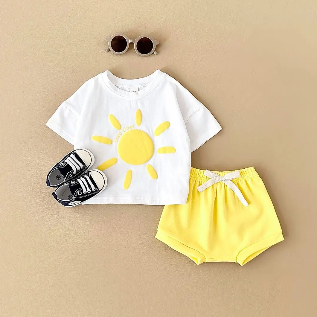 Cartoon T-Shirt and Shorts Set