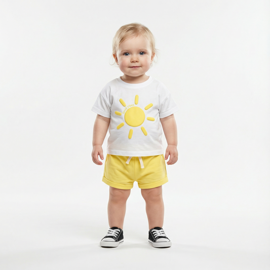 Cartoon T-Shirt and Shorts Set