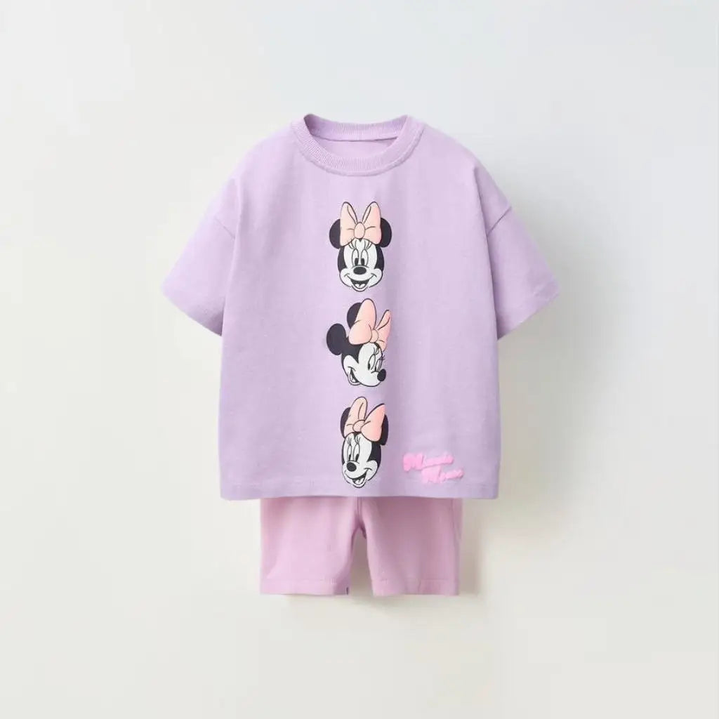 Cartoon T-Shirt and Shorts Set